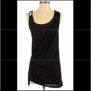 Anthropologie Boho Black Sleeveless Blouse